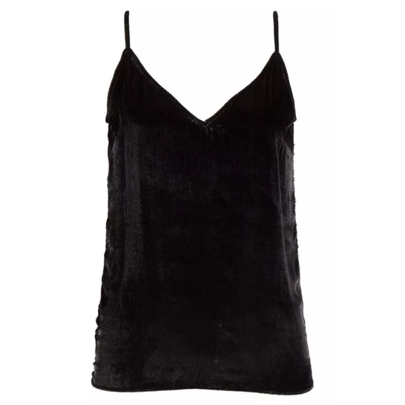 FRAME 90s Sparkle Liquid Velvet Sleeveless V-Neck Relaxed Camisole Tank Top XS - Picture 12 of 12